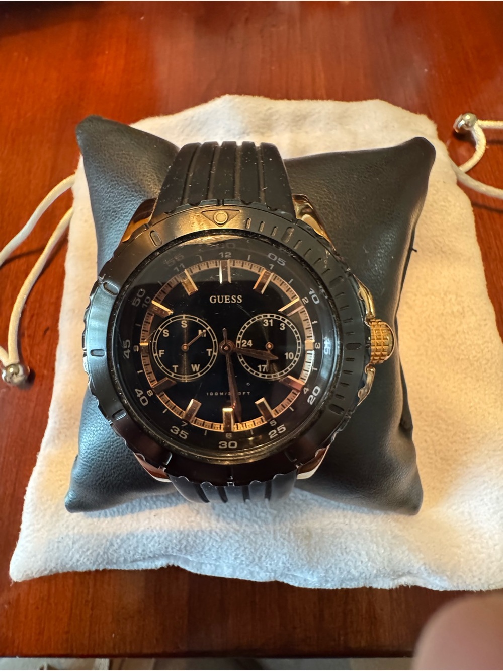 Guess Gold Tone Chronograph Stainless Steel Watch U13522G1